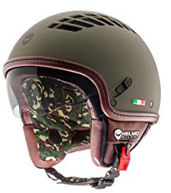 Helm HELMO Milano Demi Jet -ViaColVento- (S, grün matt Army)