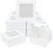 NBEADS 15pz 15x15x6cm Scatole da Forno con Finestra in PVC, Bianco Pieghevole e Riutilizzabile Scatole per Cupcake, Piccole Scatole per Proposta, Festa di Compleanno Matrimonio