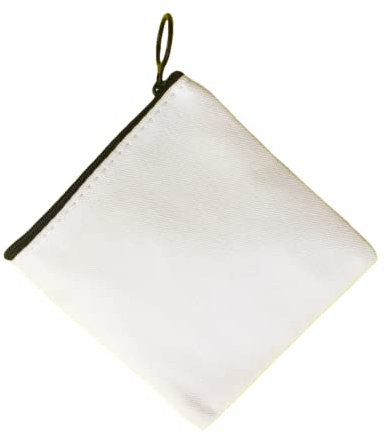 NUTFORD,Bolsa de lona para monedero, lona de 12 onzas, diseño vintage con cremallera, para dinero y accesorios para monedas o manualidades, para mujeres, hombres y niños, White, En blanco, pequeño