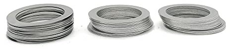 GatherTOOL M12 Edelstahl dünne Scheibe hochpräzise Einstelldichtung Ultra dünne Scheibe Dicke 0,1/0,2/0,3/0,5/0,8/1,0 mm (Inner Diameter : 12x16x0.1)
