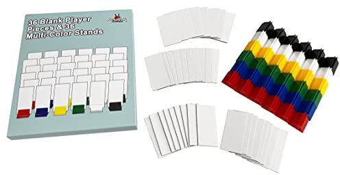 Apostrophe Games 36 Leere Brettspiel-Ständer mit mehrfarbigen Kartenständern