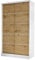 Mirjan24 Kleiderschrank Camtalo IV, Schwebetürenschrank, Garderobenschrank mit Kleiderstange und Einlegeboden, Schlafzimmerschrank, Dielenschrank (weiß/Artisan Eiche)