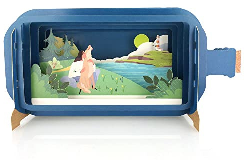 Message in A Bottle Dog Walk Pop Up Any Occasion Greeting Card By Alljoy Cards MIB151