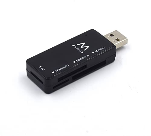Ewent EW1049 - chiavetta USB lettore micro SD, Lettore schede SD USB 2.0, Adattatore schede di memoria SD/flash cards per PC, Macbook PRO ecc, supporta MMC/TF/SDXC/SDHC/Micro SDHC/Micro SDXC
