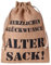 1 Geschenkbeutel Alter Sack Herzlichen Glückwunsch, Geburtstag, Jubiläum (50x40 cm)