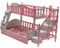 Baby Puppenbett Kunststoff Realistische Puppenhaus Möbel für Puppenhaus, Puppenbett Lange Lebensdauer 20,3 cm Puppe Etagenbett, Baby Puppenzubehör für Mädchen Rosa