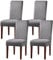 Stuhlhussen 4er Set, Universal Stretch stuhlbezug Stuhlüberzug Esszimmerstühle Bezug, Elastische Moderne Abnehmbar Waschbar Stuhlhussen für Esszimmerstühle, Küche, Hochzeit, Bankett, Hellgrau