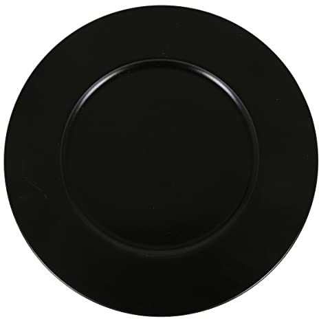 BigBuy Home Bajo Plato Neat Porcelana Negro (Ø 32 cm)