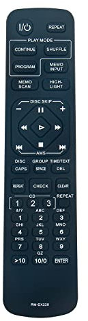 Allimity RM-DX220 Replaced Remote Control Fit for Sony DVD Player CDP-CX235 CDP-CX681 CD-PX200 CD-PX205 CDP-CX225