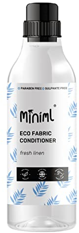 Miniml Eco Fabric Softener 1L - Fresh Linen Scented All Natural Fabric Softener for Sensitive Skin - 100% Vegan & Cruelty Free (50 Washes)