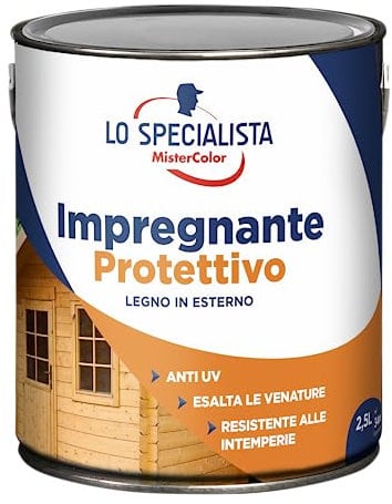 Lo Specialista Mistercolor IMPREGNANTE SOLVENTE, 2,5L, NOCE CHIARO