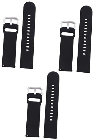 UKCOCO Lot De 3 Bracelets De Montre En Silicone De 22 Mm Pour Montre Connectée Solaire Doux Et Respirant Confortables À Porter