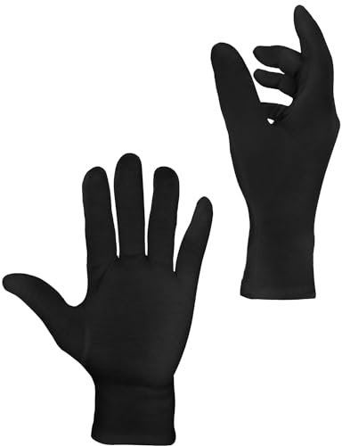 ZAMXHUG Kurze Satin Handschuhe für Damen Braut Satin Handschuhe Party Schwarz Weiß Stretch Opera Handschuhe Erwachsenengröße Gesamtlänge 22,9 cm für Hochzeitsbankettkleider Partytänze, Schwarz