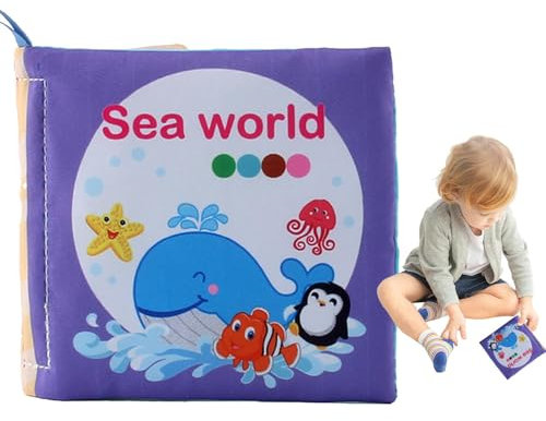 Aizuoni Knisterbücher, Stoffbücher | Reißfestes Stoffbuch mit Kontrast | Angenehme Haptik, reißfestes, kontrastreiches Tuch, weiche, kontrastreiche Bücher für und Mädchen