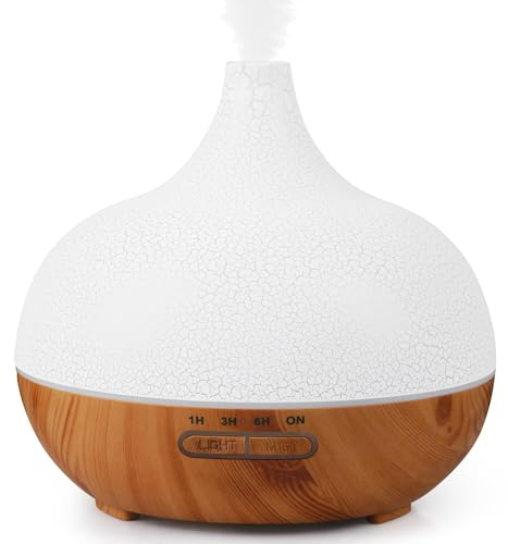 TRIXES Humidificateur diffuseur d'huiles essentielles 300 ML avec télécommande, diffuseur d'aromathérapie pour la Maison, Modes réglables
