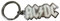 AC/DC Band Logo Mono Schlüsselring Keychain One Size
