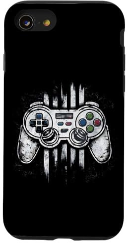 iPhone SE (2020) / 7 / 8 Grunge Retro Gaming Controller Design for Gamers Case