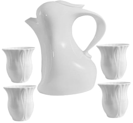 TOPBATHY 1 Set brocca d'Acqua Portatile brocca di Latte per la Colazione Porta Acqua da Cucina Coniglio Pasquale Easter Bunny Tea Set caffettiera in Ceramica brocca da tè in Ceramica Bianca