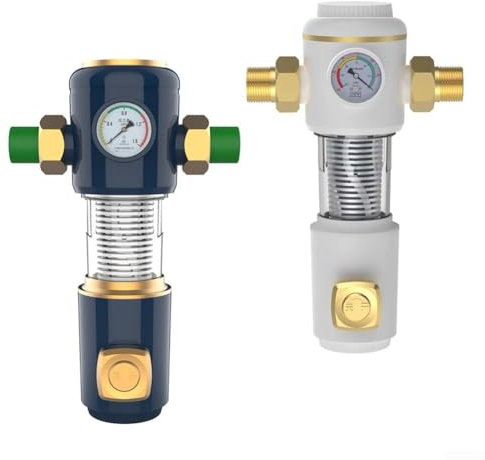 Filtro per sedimenti di controlavaggio con alloggiamento trasparente a prova di esplosione, garantisce sicurezza e durata (bianco multidirezionale)