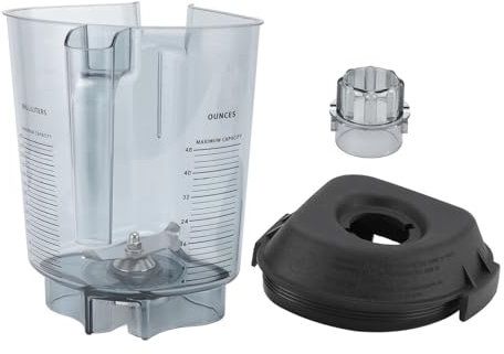 Récipient de Remplacement de 48 Oz, Pot en PC de qualité Alimentaire avec Lames en Acier Inoxydable pour Station de Mélange Touch and Go Advance Quiet One Blenders