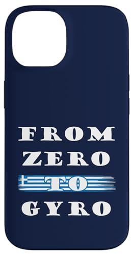 Hülle für iPhone 14 Zero to Gyro Griechisches Essens-Wortspiel Lustiger Spruch