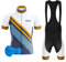 VeloZenith Herren Radtrikot Set Kurzarm Trikot 3D gepufferte Radhose Rennrad Fahrradbekleidung Sommer Atmungsaktives Radtrikot+Fahrrad Rennrad Lätzchen Short Set MTB Weiß L