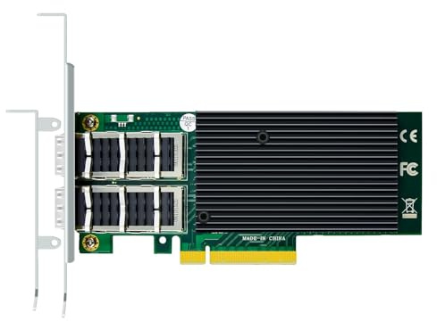 GLOTRENDS ST7384 2-Port QSFP+ ConnectX-3 VPI InfiniBand- und Ethernet-Adapterkarte, FDR 56 Gb/s InfiniBand- und 40 Gb/s Ethernet-Konnektivität, PCIe 3.0 X8-Schnittstelle, InfiniBand RDMA und RoCE
