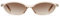 LJCZKA Retro Ovale Sonnenbrille für Damen, 90er Vintage Kleine Katzenaugen Sonnenbrille Mode Oval Brille Schmal Rahmen Schattierungen mit UV Schutz (Klar Champagner Braun)