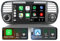 Autoradio wireless carplay per Fiat 500 2007-2015,Schermo IPS da 7,Stereo Fiat 500 supporta Android auto e Mirrorlink,SWC originale,Bluetooth,Microfono,AM FM RDS,USB,DSP/Subwoofer,navigatore (nero)