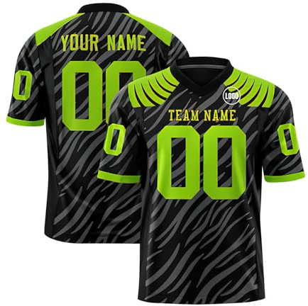 Generisch Personalisiert American Football Trikot Personalized Printed Team Name & Number für Herren Damen Kinder Jugend Besiktas Trikot