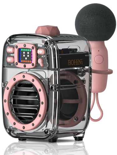 BOHINI Peakers Bluetooth Wireless: 80 W (Spitze) Lautsprecher mit Bass (Pink)