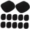 HYTROVE 100Pcs Windproof Microphone Sponge Covers Soft Headset Microphone Guards Durable Lapel Mic Accessories for Enhanced Sound Reception and Protection