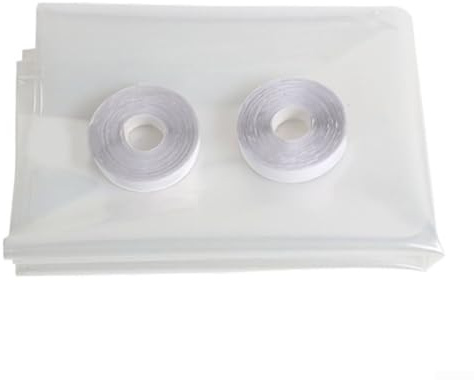 Oniissy Film d'isolation en EVA - Couverture thermique en PVC transparent pour la qualité de l'air intérieur - Protection contre le froid et la poussière - Solution d'économie d'énergie (160 x 160 cm)