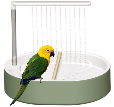gifyym Automatisches Vogelbad - USB Wiederaufladbare Zirkulierende Wasser Dusche Mit Leiser Pumpe | Abnehmbare Badewanne Für Nymphensittiche, Wellensittiche & Unzertrennliche