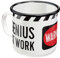 Nostalgic-Art Retro Emaille-Tasse, 360 ml, Genius At Work – Geschenk-Idee für Gamer, Camping-Becher, Vintage Design