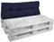 Beautissu Rückenkissen Palettenkissen Outdoor 120x40 cm – Gepolsterte Auflagen für Paletten Europaletten Palettensofa Lounge Kissen Outdoor Palettenmöbel Palettenpolster Blau – Style