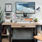 Wakects Supporto per Monitor in Legno, Supporto per Monitor da Scrivania per Monitor TV Computer Portatile, Stand in Legno per Schermo PC Computer TV, con Scaffale a 3 Strati (Bianco)