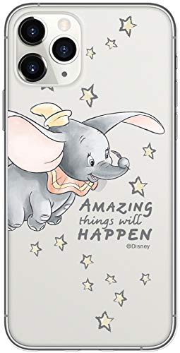 ERT GROUP custodia per cellulare per Apple Iphone 11 PRO MAX originale e con licenza ufficiale Disney, modello Dumbo 010 adattato in modo ottimale alla forma dello smartphone, parzialmente trasparente