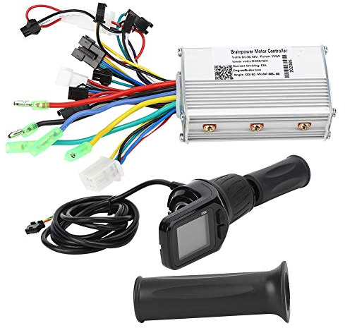 Keenso Elektrofahrrad Controller Set, Universal Elektrofahrrad 36/48V 250/350W Steuergerät + LCD-Split-Meter + Gasgriff für 36V‑84V Elektroroller