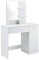 [en.casa] Frisierkommode mit Spiegel Schrank und Schublade Frisiertisch 138 x 90 x 38 cm Schminktisch mit Ablageflächen Spanplatte Weiß