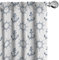 ABAKUHAUS Anker Vorhänge, Gardinen, Retro maritimes Design, Fensterbehandlungen für Wohnzimmer Schlafzimmer Dekor, 2 Stück 75 cm b x 245 cm h, Marineblau Weiß