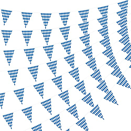 PURPLE STAR 1N Oktoberfest Bayerische Flagge Oktoberfest Bayerische Wimpel Banner für Oktoberfest Party Supplies (8 Stück)