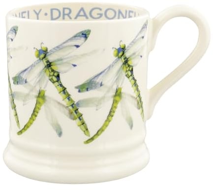 Emma Bridgewater Large Mug 1/2 Pint, Ceramic Coffee Mug Large - Stoneware Mug, Cappuccino, Latte, Coffee, Tea Cup - Beautiful Mugs, Birthday Gift - Coffee Mug Dragonfly