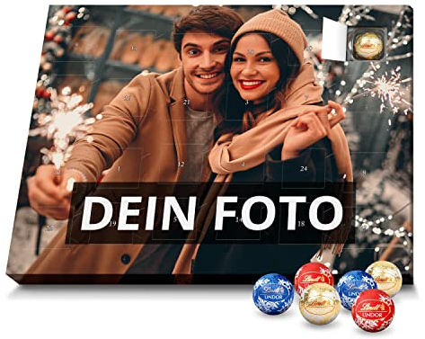 PhotoFancy® - Lindt LINDOR Adventskalender mit Bild bedrucken - Foto-Adventskalender selbst gestalten