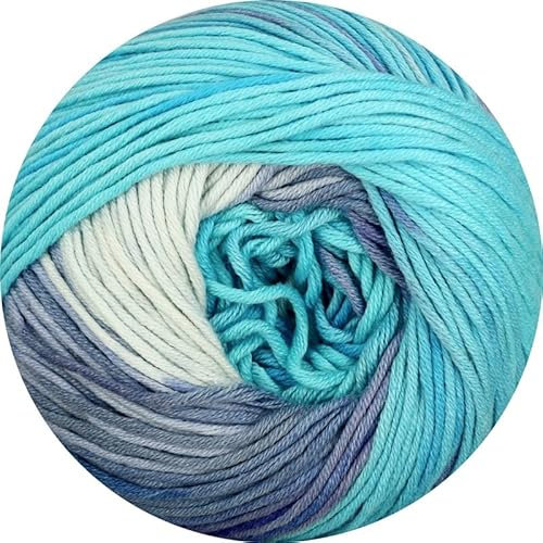 Wolle mit Farbverlauf Online Linie 491 Bellovero color 104, Baumwollmischgarn mit Farbverlauf zum Stricken oder Häkeln, 100g