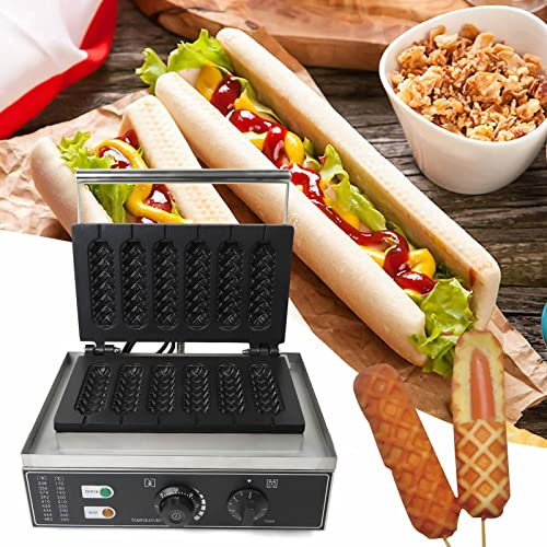 Macchina per waffle, professionale, in acciaio inox, con rivestimento antiaderente, per waffle