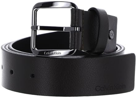 Calvin Klein Herren Gürtel Concise 3,5 cm Ledergürtel, Braun (Dark Brown Pebble), 130