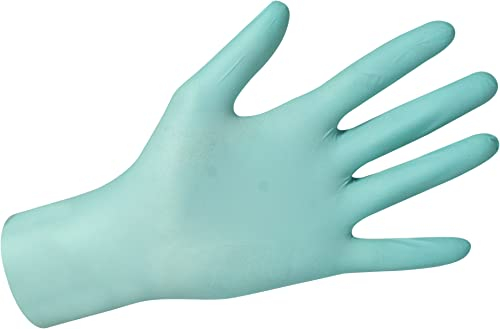 Cybertech Nitrile Gloves (100 Pieces), Powder Free and Latex Free, Green disposable gloves, Multi-Purpose, with green tea scent, large (L)