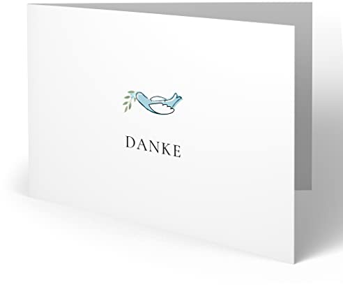 (10 x) Konfirmation Dankeskarte Konfirmationskarten Danksagung Karten - Taube