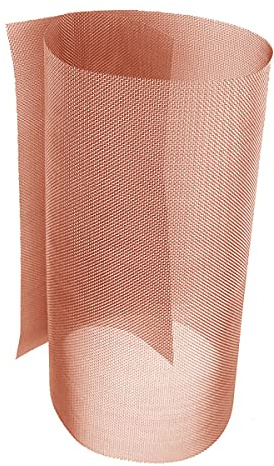 1 Packung 20 Mesh 99,9% reines Kupfer Screen Woven Mesh Screen, Copper Mesh Cloth Fine Mesh, 19,68 x 19,68 Zoll
